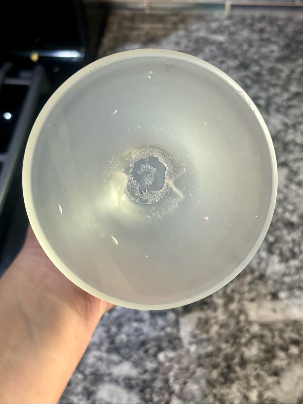 Mid-century Murano hand blown blue & white ruffle top vase - Picture 11 of 12